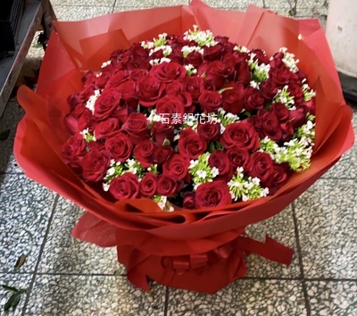 紅情紅玫瑰花束